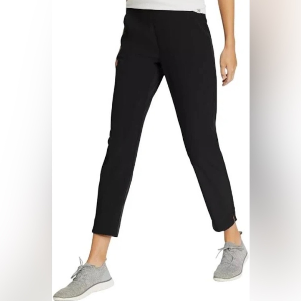Eddie Bauer Traveler Ankle Pant Black Quick Dry Stretch Travel Pants Womens Sz S